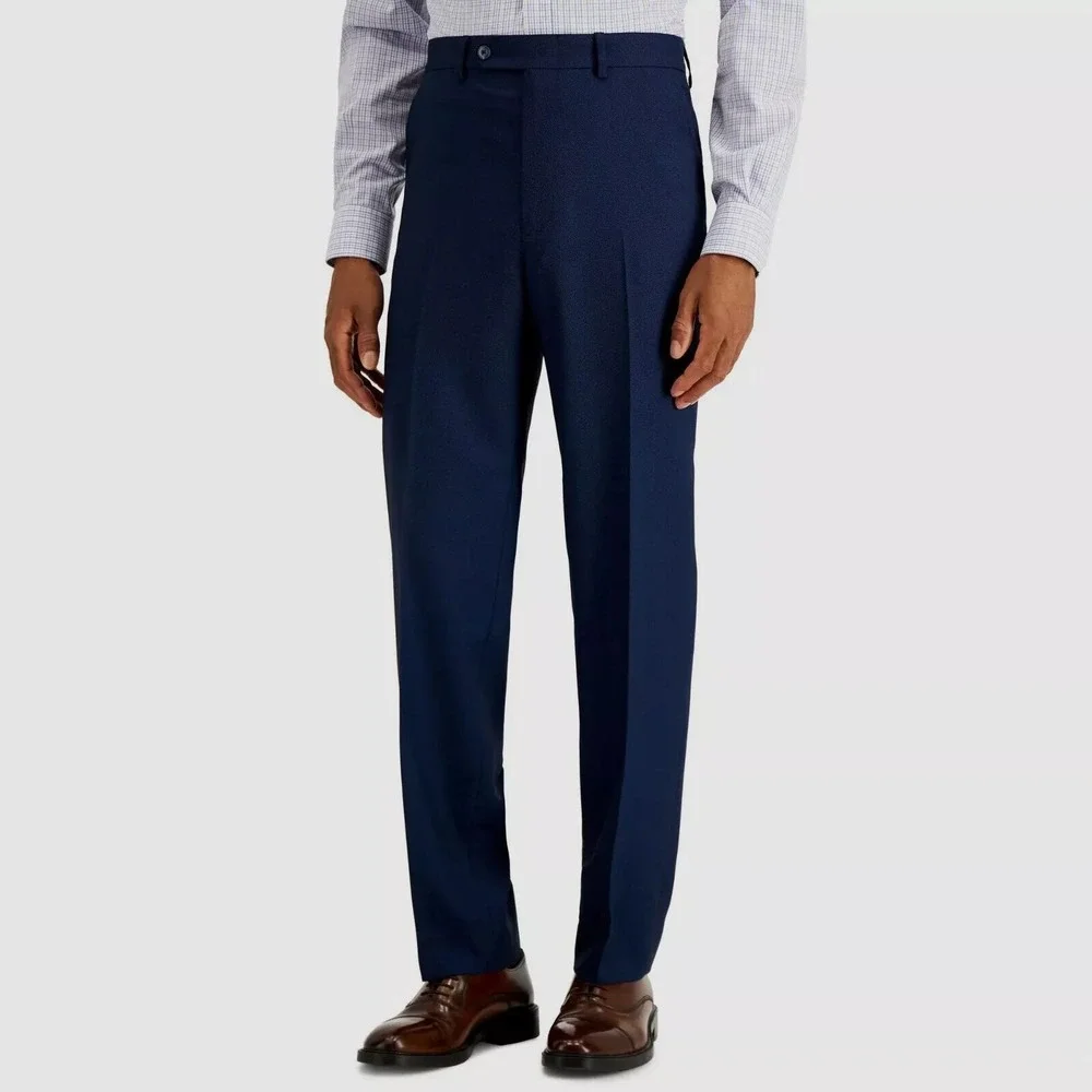 Nautica Men's 2-Pc Suit‎ Blue Birdseye Jacket Blazer 42R Pants 38Wx31L